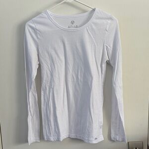 Adar Women's White Long Sleeve Underscrub Tee